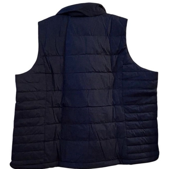 Lands' End Women's 2X Deep Sea Navy Blue Down Puffer Vest Quilted Lightweight - Picture 3 of 8